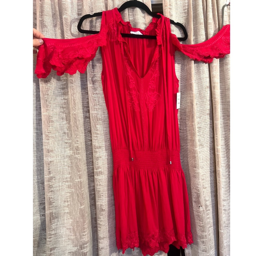 Parker Embroidered Lace Cold Shoulder Romper, NEW - Picture 4 of 15